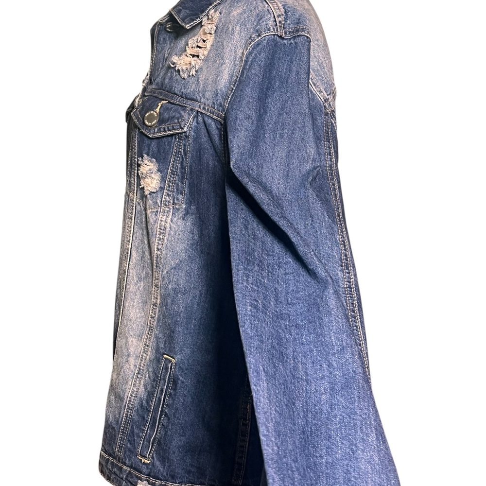 Distressed Denim Jacket - Picture 3 of 9